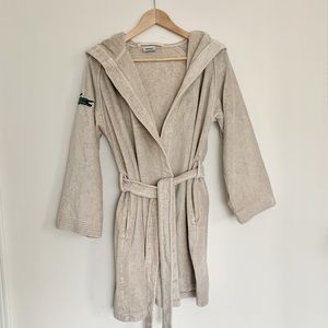 LACOSTE Plush Gray Medium Short Robe